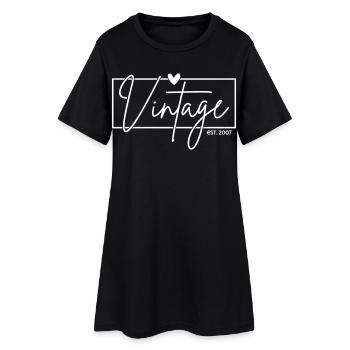 Vintage Est. 2007 - Women’s T-Shirt Dress - black - Front