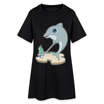 Dolphin Golf Golf Clubs - Robe T-shirt Femme - noir - Devant