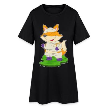 Fuchs Halloween Mumie - Frauen T-Shirt-Kleid - Schwarz - Vorne