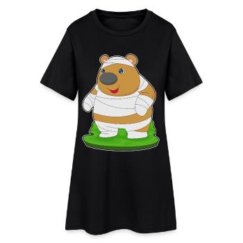 Bear Halloween Mummy - Women’s T-Shirt Dress - black - Front