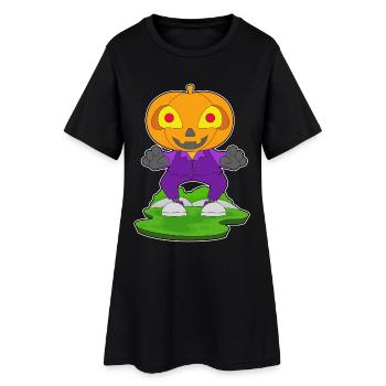 Jack O’Lantern Halloween Pumpkin - Robe T-shirt Femme - noir - Devant