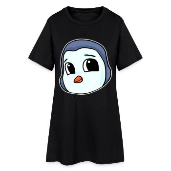 Penguin tête oiseau oiseau marin - Robe T-shirt Femme - noir - Devant