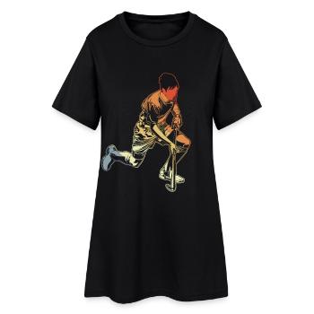 Field hockey player boy - Women’s T-Shirt Dress - black - Front