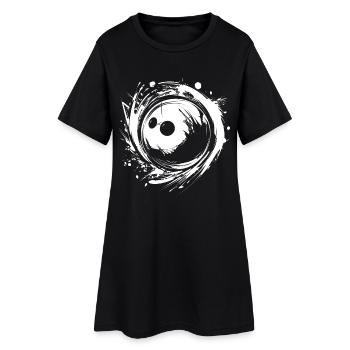Boule de bowling - Robe T-shirt Femme - noir - Devant