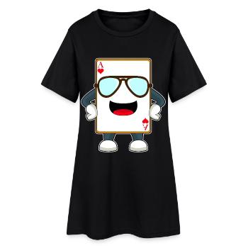 Cartes de poker poker - Robe T-shirt Femme - noir - Devant