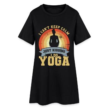 Yoga Joke - Women’s T-Shirt Dress - black - Front