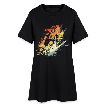 Hockey Player Vintage - Women’s T-Shirt Dress - black - Front
