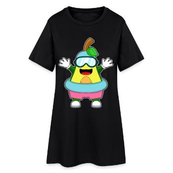 Été de nage à l’avocat - Robe T-shirt Femme - noir - Devant