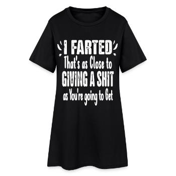 Vintage adore péter fards, farcer, plaisanterie, pets, dictons - Robe T-shirt Femme - noir - Devant