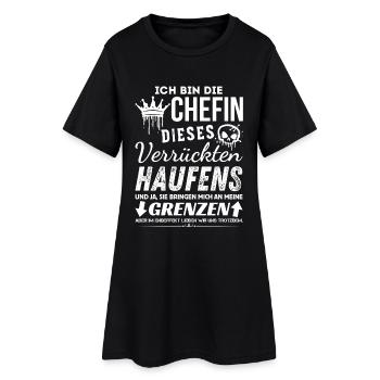 Chefin dieses Verrückten Haufens Chefin Geschenke - Frauen T-Shirt-Kleid - Schwarz - Vorne