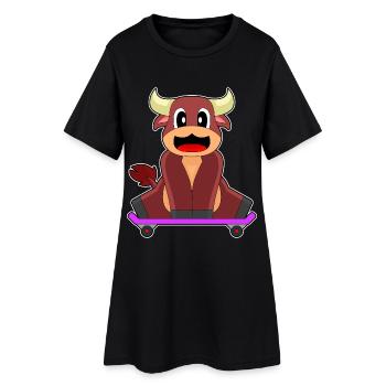 Bull Skater Skateboard - Robe T-shirt Femme - noir - Devant