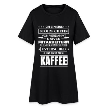 Stolze Chefin Von Verdammt Naiven Mitarbeitern - Frauen T-Shirt-Kleid - Schwarz - Vorne