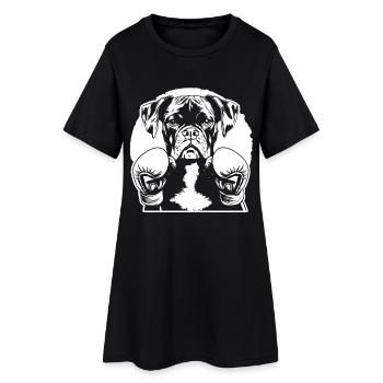 Boxeur - Robe T-shirt Femme - noir - Devant