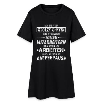 Stolze Chefin Von Verdammt Tollen Mitarbeitern - Frauen T-Shirt-Kleid - Schwarz - Vorne