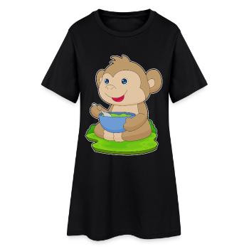 Cuisson dans un bol de cuisson pour singes - Robe T-shirt Femme - noir - Devant