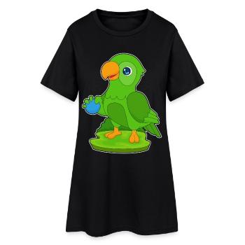 Perroquet mignon - Robe T-shirt Femme - noir - Devant