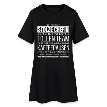 Ich Bin Eine Stolze Chefin von einem tollen Team - Frauen T-Shirt-Kleid - Schwarz - Vorne