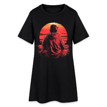 Game Lover 80s Look - Women’s T-Shirt Dress - black - Front