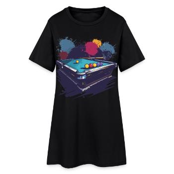 Graphismes de billard - Robe T-shirt Femme - noir - Devant