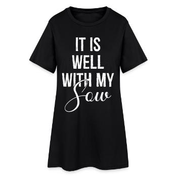 C’est bien avec ma truie - Robe T-shirt Femme - noir - Devant