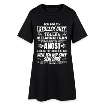 STOLZER CHEF VON VERDAMMT TOLLEN MITARBEITERN - Frauen T-Shirt-Kleid - Schwarz - Vorne
