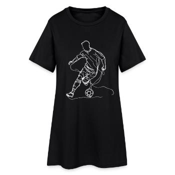 Croquis de footballeur - Robe T-shirt Femme - noir - Devant