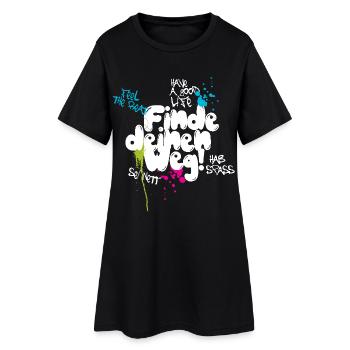 Trouvez votre chemin Graffiti Typo - Robe T-shirt Femme - noir - Devant