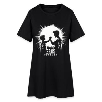 Vater und Sohn Brüder für immer Geschenk FaustVate - Frauen T-Shirt-Kleid - Schwarz - Vorne