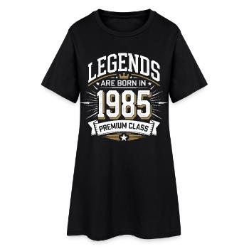 Légendes nées en 1985 Classe Premium - Robe T-shirt Femme - noir - Devant