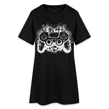 Manettes de jeu - Robe T-shirt Femme - noir - Devant