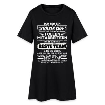 stolzer Chef von verdammt naiven Mitarbeitern - Frauen T-Shirt-Kleid - Schwarz - Vorne