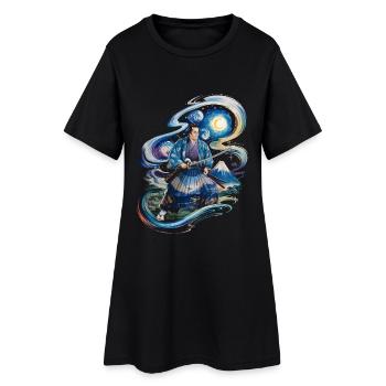 Samouraï Ronin monture fuji japonais - Robe T-shirt Femme - noir - Devant