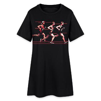 Marathon Runner 90s Look - Women’s T-Shirt Dress - black - Front