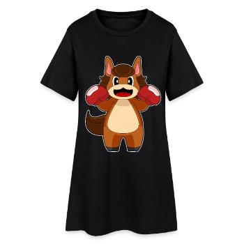 Horse Boxer Boxing Gloves Boxing - Women’s T-Shirt Dress - black - Front