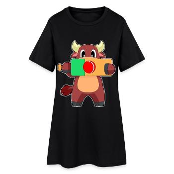 Bull Cricket Batte de cricket - Robe T-shirt Femme - noir - Devant