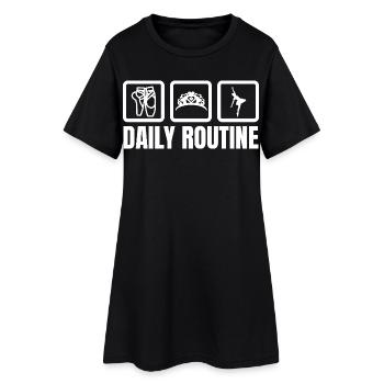 Routine quotidienne de la ballerine - Robe T-shirt Femme - noir - Devant