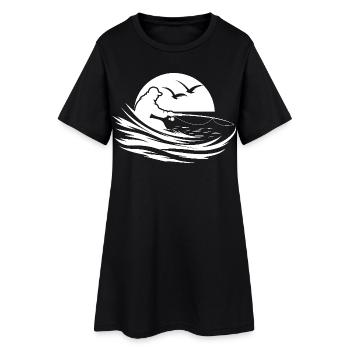 Graphique de pêche - Robe T-shirt Femme - noir - Devant