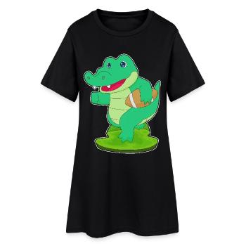 Crocodile Sports de football américain - Robe T-shirt Femme - noir - Devant