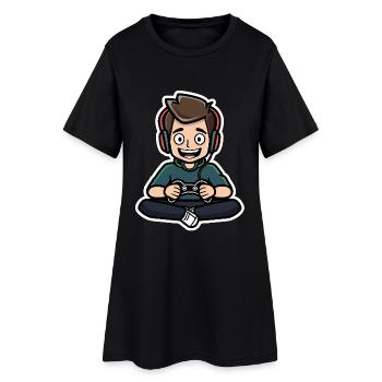 Jeu - Robe T-shirt Femme - noir - Devant