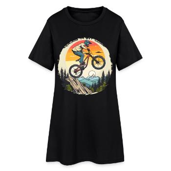 Cycliste - Robe T-shirt Femme - noir - Devant