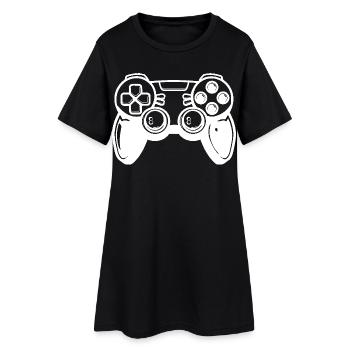 Manette de jeux vidéo - Robe T-shirt Femme - noir - Devant