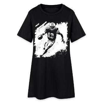 Footballeur - Robe T-shirt Femme - noir - Devant