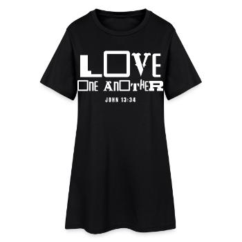 Inspirational Bible Quote Love One Another - Women’s T-Shirt Dress - black - Front