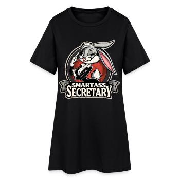 Smartass Secretary Bunny Cadeau drôle - Robe T-shirt Femme - noir - Devant
