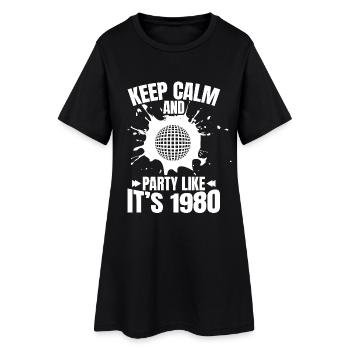 Restez calme et célébrez comme en 1980 - Robe T-shirt Femme - noir - Devant
