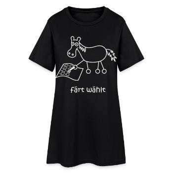 färt wählt, Pferd wählt, Wahlen, Wahl, Pferde - Frauen T-Shirt-Kleid - Schwarz - Vorne