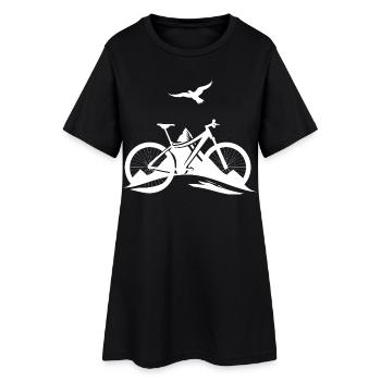 Mountain biking - Women’s T-Shirt Dress - black - Front