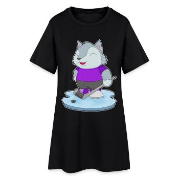 Bâtons de hockey sur glace Wolf - Robe T-shirt Femme - noir - Devant