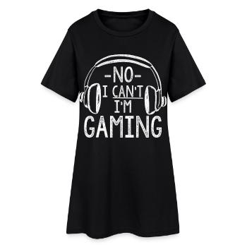 Non, je ne peux pas, je joue Funny Gamer Headset Vidéo - Robe T-shirt Femme - noir - Devant