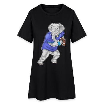 Elephant Sport de football américain - Robe T-shirt Femme - noir - Devant